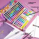138 Colors Watercolor Paint Set, Travel Watercolor Set with Mini Palette, Brushes, and Watercolor Sheets– Non-Toxic, High-Pigment Art Supplies for Artists, Amateur Hobbyists and Painting Lovers, 1 Count