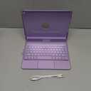 TQQ Touch for iPad 9th Generation Case with Keyboard (10.2", 2021), Multi-Touch Trackpad, 360 Rotatable Protective Cover for iPad Keyboard 9th/8th/7th Gen with Pencil Holder (Purple)