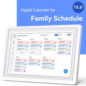 15.6" Larger Smart Digital Calendar Chore Chart, Full HD Wall Planner for Family Schedules, Smart Family Planner, Hearth Display Digital Calendar Wall & Desk Mountable for Seamless Scheduling 15.6" Larger Smart Digital Calendar Chore Chart, Full HD Wall Planner for Family Schedules, Smart Family Planner, Hearth Display Digital Calendar Wall & Desk Mountable for Seamless Scheduling