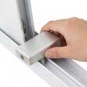 2 x Window Locks Window Stopper for Horizontal Sliding Windows Sliding Glass Door Lock with Keys Window Opening Control Device No Drill Easy Install