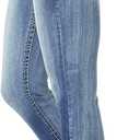 WallFlower Luscious Curvy 23.5 Mid-Rise Cropped Jeans for Women, Insta Stretch Denim Juniors Jeans (Blue, S)