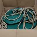 SELEWARE 2 Pack Heavy Duty Plastic Swing Seats with Adjustable Rope & Quick Connect, Replacement Swing Set Accessories for Kids and Adults, Indoor/Outdoor Backyard Playground Tree Swing, Green