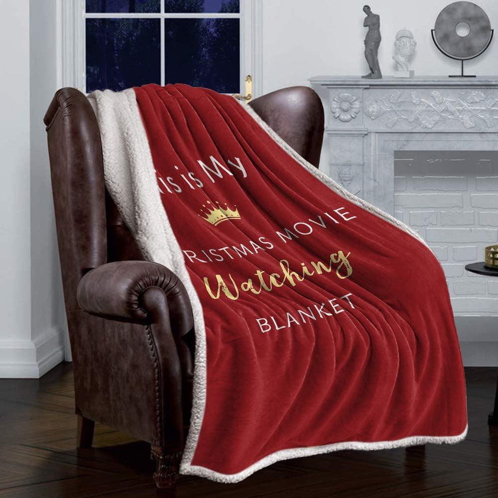 Christmas Sherpa Fleece Throw Blanket for Kids and Adults Movie Watching Blanket Red Super Soft Luxurious Plush Fluffy Throw Blankets Autumn Winter Warm Thermal Blanket 40x50inch
