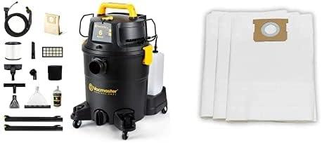 Vacmaster VK609PFR 0201 6 Gallon 5.5 Peak HP 3-in-1 Wet/Dry/Upholstery Shampoo Vacuum Cleaner with Dust Bag 3 Pack