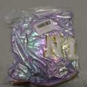 Hiroyuki Iridescent Makeup Bag, 14 inches Cosmetic Bag, Large Capacity Travel Pouch (Skin, purple)