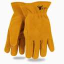 JustForKids Synthetic Leather Kids Garden Gloves Grey, 4-6 Years Old, Durable, Breathable, Non-Slip, Adjustable Safety Cuff, Child-Sized Work Gloves for Planting, Digging, Weeding, Outdoor Play, DIY (Brown 1 Pack)