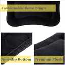 Coohom Deluxe Plush Dog Bed Pet Cushion Crate Mat,Fulffy Comfy Kennel Anti-Slip Washable Pad for Medium Large X-Large Dogs(XX-Large, Black)