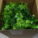 MotiMind 3 Set St. Patrick's Day Table Centerpiece Decor, Includes 3 Irish Round Clover Flower Box, 6 Artificial Shamrock Plants, DIY Faux Clover Arrangement for Irish Saint Patrick's Day