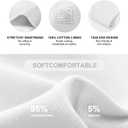 coskefy Womens Underwear Cotton Hipster Panties Soft Stretch Ladies Cheeky Bikini Briefs 4 Pack (White, M)