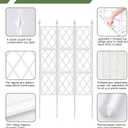 5.25FT Garden Trellis for Climbing Plants Outdoor,White Iron Pipe Support Fence,Metal Wall Lattice Climbing Frame for Potted Plants Indoor for Ivy Vines Vegetable Flower, Patio, Lawn, Yard, Backyard