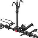 Young Bike Rack Hitch for Car - 200LB 2-Bike Rack Hitch Mount Platform Style Hitch Bike RackSmart Tilting & Easy Fold for Car SUV with 2 Inch ReceiverBike Carrier Fits Up to 5-inch Fat Tire