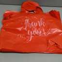 Teling 200 Pcs Thanks Bags with Handle Bulk Thank You Merchandise Bags 3 Size Plastic Packet Retail Shopping Package for Boutique 9 x 12'', 12 x 15'', 15 x 18''(Red)