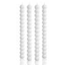 MAITREYA White Taper Candles Conical Stick Candles Spiral Taper Candles-Set of 4 for Decoration Weddings Party Church-Unscented Dripless Candle,10inch(D-White)