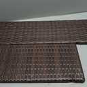 LEWIS&WAYNE Tall Planters for Outdoor Plants Handmade Wicker Large Rectangular Block Planter Box with Removable Liners Modern Planter for Indoor Outdoor Patio Deck - Brown, 32 X 11 X 24 Inches