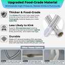 Refrigerator Ice Maker Water Line Kit - 10' Braided Stainless Steel Fridge Water Line with 1/4" Compression Fittings Pex Tubing Core and Water Splitter