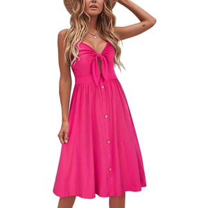 VOTEPRETTY Women's Summer Dresses Spring Sundresses Beach Clothes Outfit Vacation V Neck Casual Tropical Resort Hawaiian (X-Large)