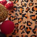 2 x Cheetah Party Decorations, 2 Pack Cheetah Themed Birthday Party Photo Booth Prop, Leopard Printing Fringe Curtains Photo Streamers Backdrop for Jaguar Themed Birthday Party Wall Door Sign Decor, 3.3 x 6.6 ft