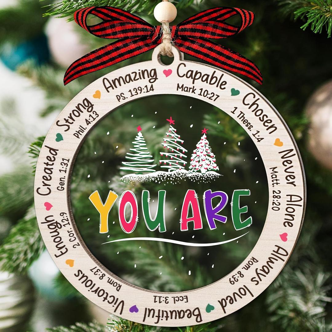 Christian Gifts for Women, 2025 Christmas Ornaments, Christian Christmas Ornaments, Religious Gifts for Women, Religious Ornament, 2025 Ornament, Xmas Gift for Friends, Friendship Gift (2. Bible Verse)