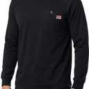 BOCOMAL FR Hoodie Shirt 5.5oz Lightweight Flame Resistant Work Shirt Long Sleeve NFPA 2112 CAT2 (M)