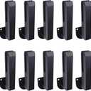 New Version Side Glass Mounting Bracket, Stainless Steel Glass Railing System/Glass Clamps, Pool Fence Railing Post Clamps for Garden Deck Balcony Stair Handrail,Black,10 Pack