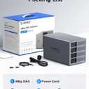 ORICO 4 Bay Raid Hard Drive Enclosure Support 8 RAID Modes for 3.5inch HDD Max up to 88TB for External Direct Attached Storage, Efficient Expansion Backup(Aluminum Alloy)-9848RU3