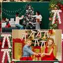 24 Pcs Christmas Bows Decoration 0.8 Inch Widened Polka Dot Ribbon Bow Red Green White Velvet Wreath Bow Thin Christmas Bows Twist Tie Garland for Xmas Tree Party Decor