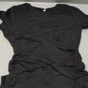 Missufe Women's Short Sleeve Ruched Casual Sundress Midi Bodycon T Shirt Dress, Size M
