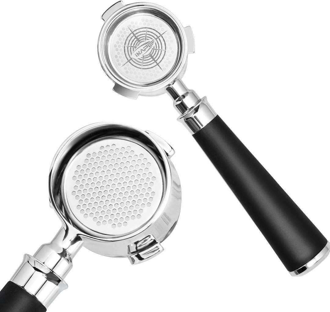 IKAPE Espresso 51mm Portafilter, 3 Ears Coffee Portafilter with Silicone Handle, Compatible with 51mm Delonghi EC0680, EC0685, SMEG & EUPA Coffee Machines (Black) IKAPE Espresso 51mm Portafilter, 3 Ears Coffee Portafilter with Silicone Handle, Compatible with 51mm Delonghi EC0680, EC0685, SMEG & EUPA Coffee Machines (Black)