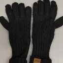 FZ FANTASTIC ZONE Women's Winter Touchscreen Wool Magic Gloves Warm Knit Fleece Lined for Women (Navy Blue)