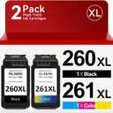 OEGGOINK PG-260XL CL-261XL Ink Cartridge for Canon 260 and 261 Ink Cartridges Compatible for Canon 260XL and 261XL Ink cartridges Compatible for Pixma TR7020 TS6420 TR7022 TS5300 Printer (2 Pack)