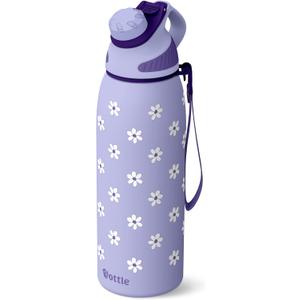 Ottle Reef Roamer Stainless Steel Water Bottle - 34 oz Insulated Flask with Leak Proof Lid, BPA free & Carry Handle - Hot & Cold Gym Water Bottle for Travel, Camping & Sports - Daisy Love