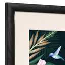 Zibrelte Black Oak Wood 18x24 Inch Picture Frame - Matted for 16x20 Inch Photos, Posters or Prints, Large Gallery Wall Mounting Poster Frame