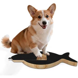 Vivifying Dog Nail Scratch Board with Treat Drawer, Stress-Free Nail Filing Tool for Dogs, Alternative to Clippers for Front Paw Nails, Interactive Training Scratch Pad with Extra Sandpaper