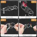 Keychain Lighter, Permanent Match, Permanent Match Keychains, Reusable Fire Starter Key Ring, Hidden Forever Lighter Keychain, For Outdoor Survival Gift for Men, Mini Waterproof Lighters