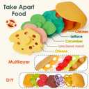 BUYGER Fast Food Play Food Toys for Kids Toddler Children Toy Kitchen Accessories Playset Plastic Toy Food Sets Pretend Play Gifts for 3 4 5+ Years Old