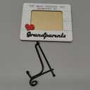 The Best Parents Get Promoted To Grandparents Picture Frame - Grandkids Photo Frame For New Grandparents Gifts - Pregnancy Announcement For Grandma, Grandpa - Fist Time Grandma, Grandpa To Be Gift (White)