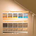 LED Desk Lamp with USB Charging Port, 5 Color Modes 10 Brightness, Dual Swing Arm Dimmable Desk Lamps for Home Office Nail Dorm (White)