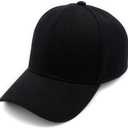 Top Level Baseball Cap Men Women - Classic Adjustable Plain Hat (One Size, Black)