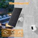 Ring Camera Solar Panel Charger, Compatible with Stick Up Cam Battery, Ring Spotlight Plus/Pro, Waterproof 4w6v (Black 2Pack)