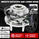 Pair 513188 Front Wheel Bearing Hub Assembly Compatible with Buick Rainier 04-07, for Chevy SSR 03-06 Trailblazer Ext, for GMC Envoy XL XUV 04 05, for Isuzu Ascender 03-08, for Saab 9-7X, 6 Lug w/ABS