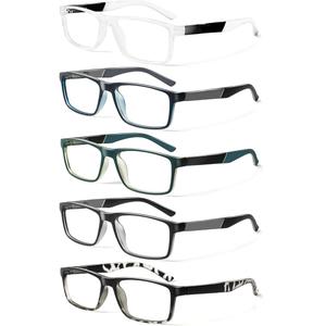 SIGVAN 5 Pack Reading Glasses Blue Light Blocking Readers for Men Women with Spring Hinge Computer Rreading Glasses