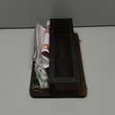 ADIIL Mail and Key Holder for Wall Decorative, Wooden Wall Mount Key Rack Hanger Organizer with 4 Double Key Hooks, Rustic Home Decor for Entryway Hallway, Brown