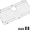 Sink Bottom Grid 28-3/8" x 14-3/16", Rear Drain with Corner Radius 3/8", Sink Protector for kitchen sink