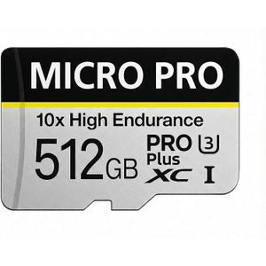 Genrico A1 512GB TF Memory Card, 120MB/s Transfer Speed, with Adapter, Compatible with Smartphones, Cameras, Tablets