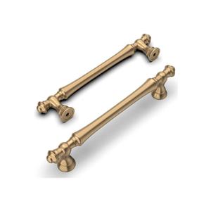 Amerdeco 10 Pack Champagne Bronze Cabinet Pulls 5 Inch(128mm) Hole Center Cabinet Hardware Kitchen Cabinet Handles for Bathroom Drawer Pulls Dresser Pulls ZH0014