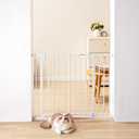 VEVOR Baby Gate, 29.5-37 in Adjustable Width, 30in High Dog Gate, Easy Step Walk Thru, Auto Close, Child Pet Security, with Pressure Mount Kit and Wall Mount Kit, for Stairs Doorways and House, White