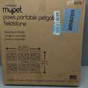 MYPET North States Paws Portable Pet Gate: 26-40" Wide. Pressure Mount. No Tools Needed. Made in USA, 23" Tall, Expandable, Durable Dog Gates for Doorways, Fieldstone Gray