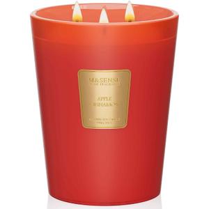 M&SENSE Apple Cinnamon Soy Large Candles, 3-Wick 35oz 150H Slow Burning, Aromatherapy Candle for Home Fragrance Winter Holiday Housewarming