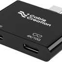 CableCreation USB C to AR Glasses with Charging Adapter,Charge and Play,4K@60Hz/1080P@120Hz,100W Fast Charging Compatible with Steam Deck/ROG Ally/Phone15/16/Viture/Rokid/Xreal AR Glasses