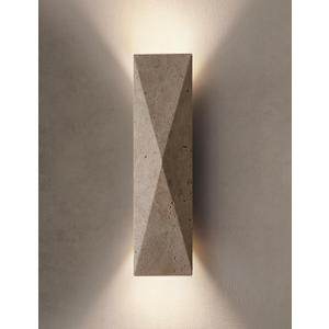 Alabaster Wall Sconce, 15.74" Natural Marble Wall Sconce Vanity Light Fixture for Living Room, Modern Wall Light, Marble Lighting for Bedroom, Staircases Entry way